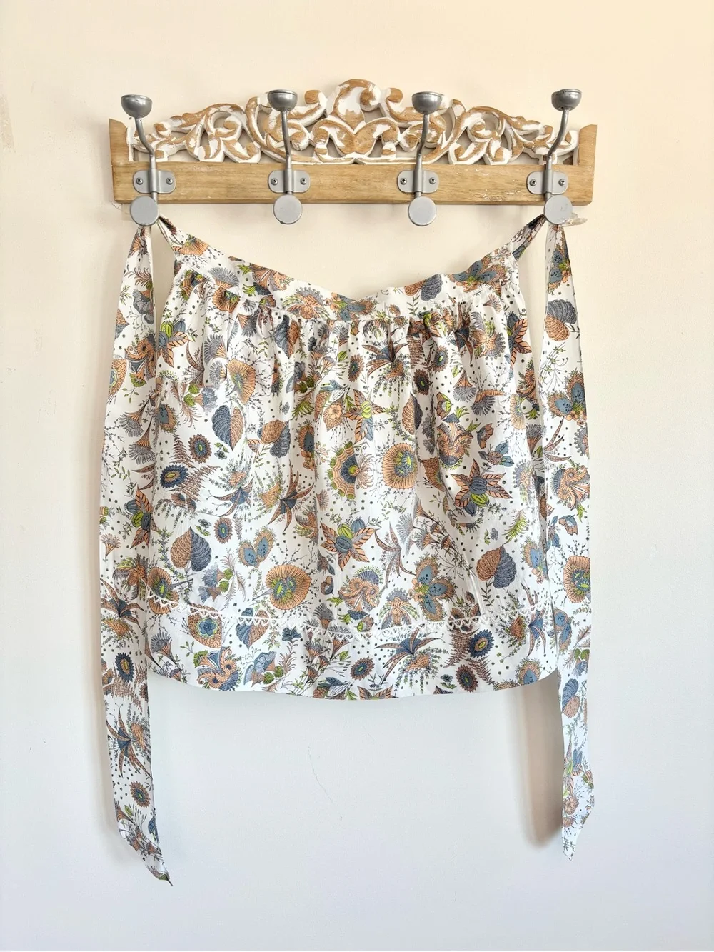 Vintage 70’s Handmade Half Apron Botanical Kitsch